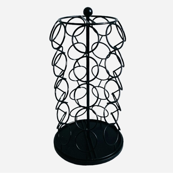 COFFEE Capsules Carousel Stand 35 Coffee Pod Pack Holder Storage Black Organizer - Picture 3 of 5